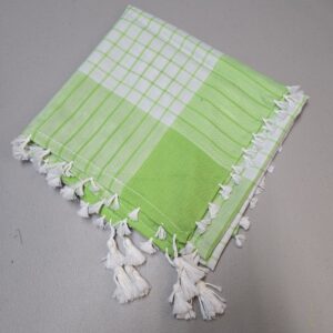 Light Green Arab Keffiyeh Muslim Head Scarf Neck Wrap
