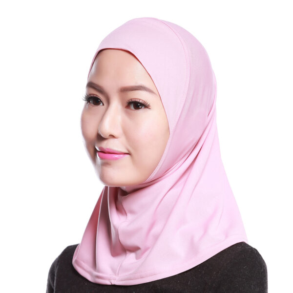 Style-6_#04 Pink Instant Hijab, Under Cap, Inner Cap - Image 2