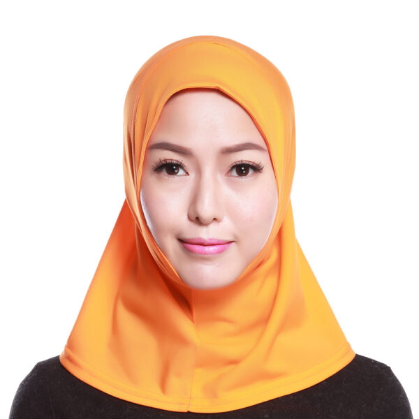 Style-6_#07 Orange Instant Hijab, Under Cap, Inner Cap