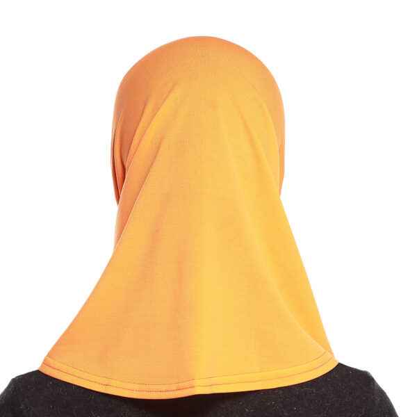 Style-6_#07 Orange Instant Hijab, Under Cap, Inner Cap - Image 3