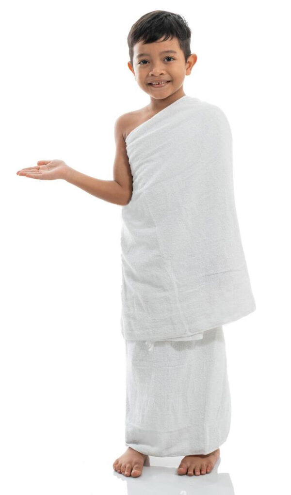 Children Ihram Ahram Ehram for Hajj and Umrah Towels - 2 Pieces (60Inch x 30Inch.)
