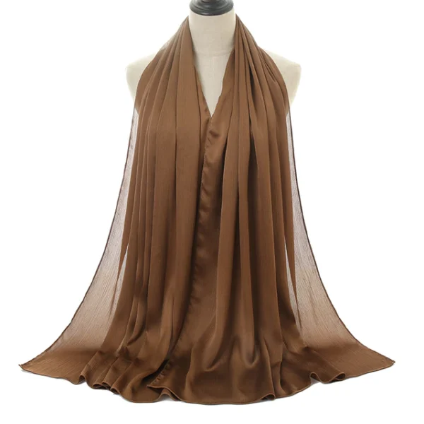 #02 Shiny Crinkle Satin Scarf