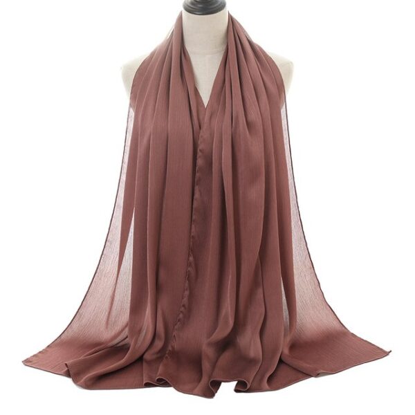 #04 Shiny Crinkle Satin Scarf