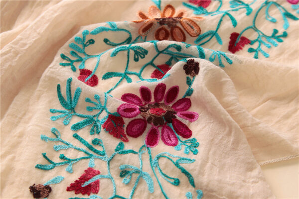 Style1 - Embroider Floral Scarf #03 - Image 2