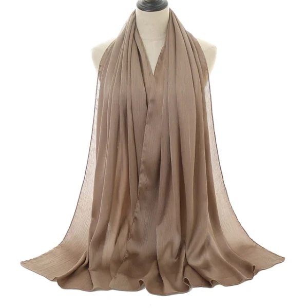 #07 Shiny Crinkle Satin Scarf