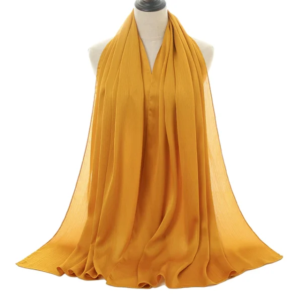 #08 Shiny Crinkle Satin Scarf