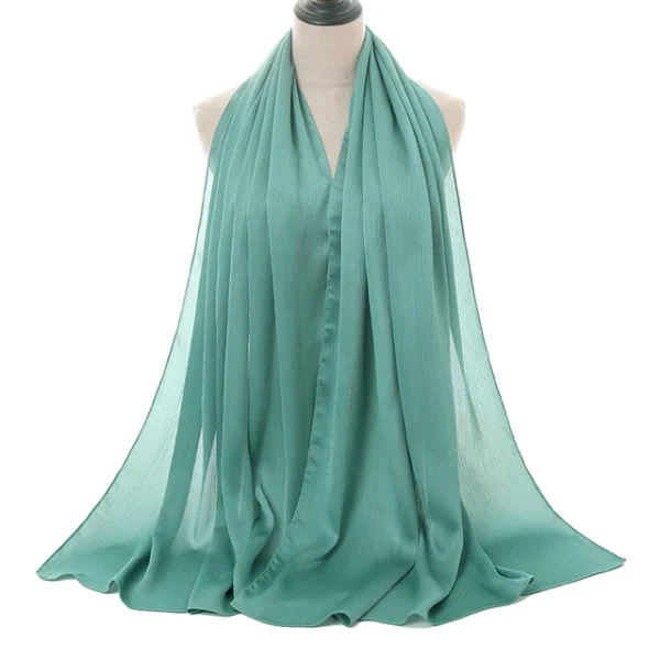 #09 Shiny Crinkle Satin Scarf