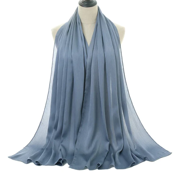#10 Shiny Crinkle Satin Scarf