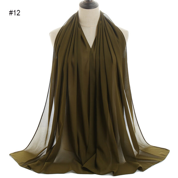 #12 Plain Chiffon Scarf