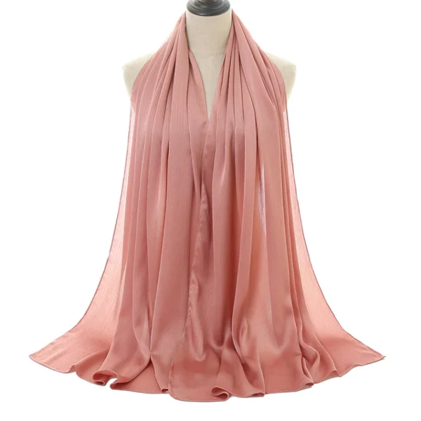 #15 Shiny Crinkle Satin Scarf
