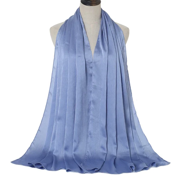 #16 Shiny Crinkle Satin Scarf