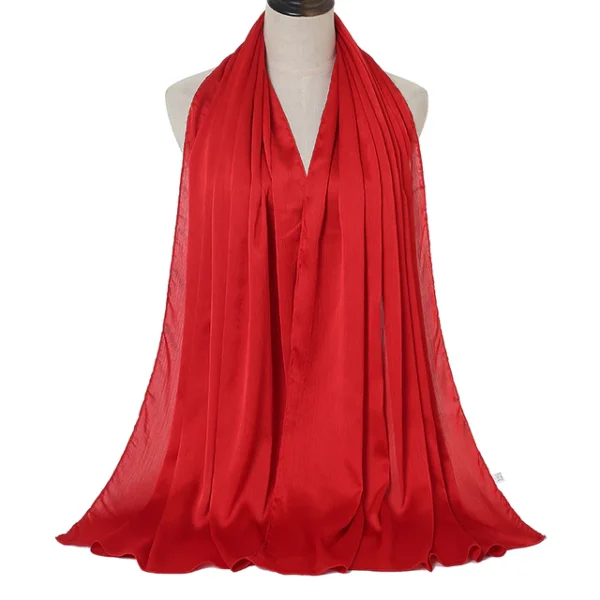 #17 Shiny Crinkle Satin Scarf