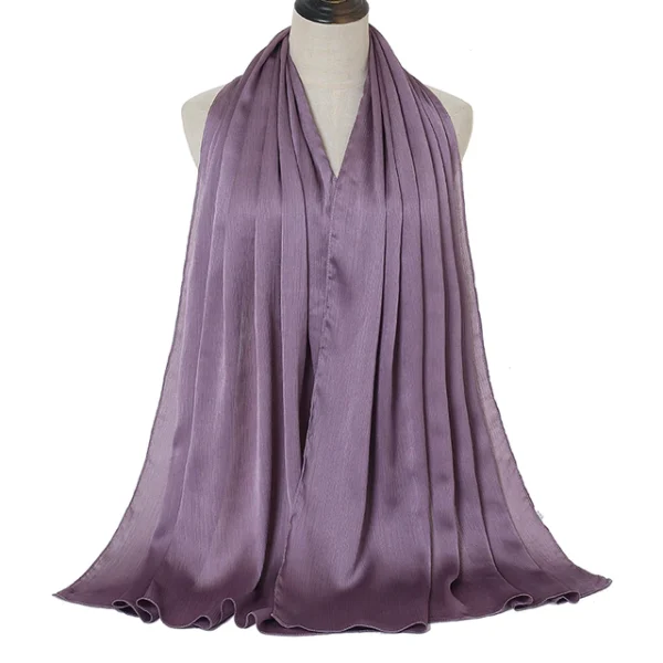 #18 Shiny Crinkle Satin Scarf
