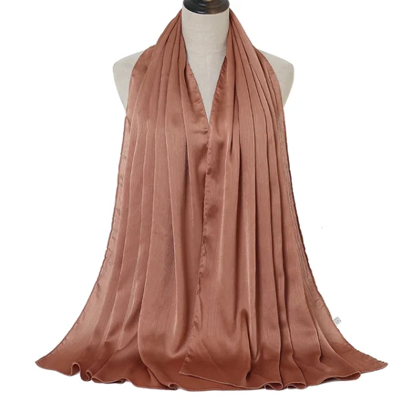 #19 Shiny Crinkle Satin Scarf