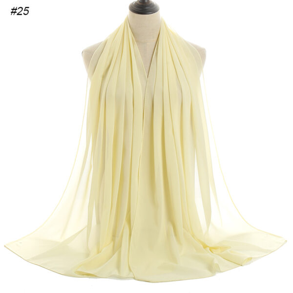 #25 Plain Chiffon Scarf