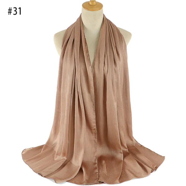 #31 Shiny Crinkle Satin Scarf