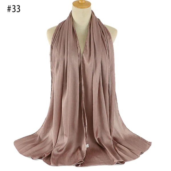 #33 Shiny Crinkle Satin Scarf
