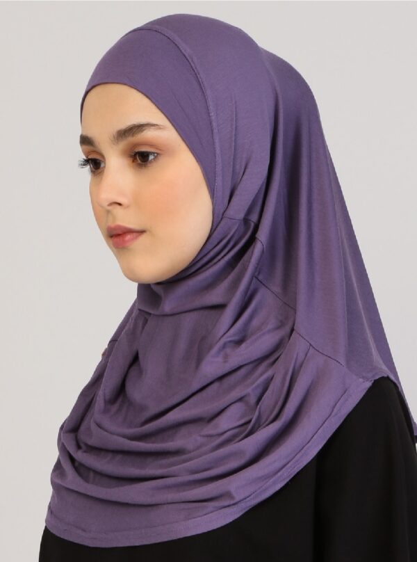 Style 1 – Plain Viscose Instant Hijab Plum #11