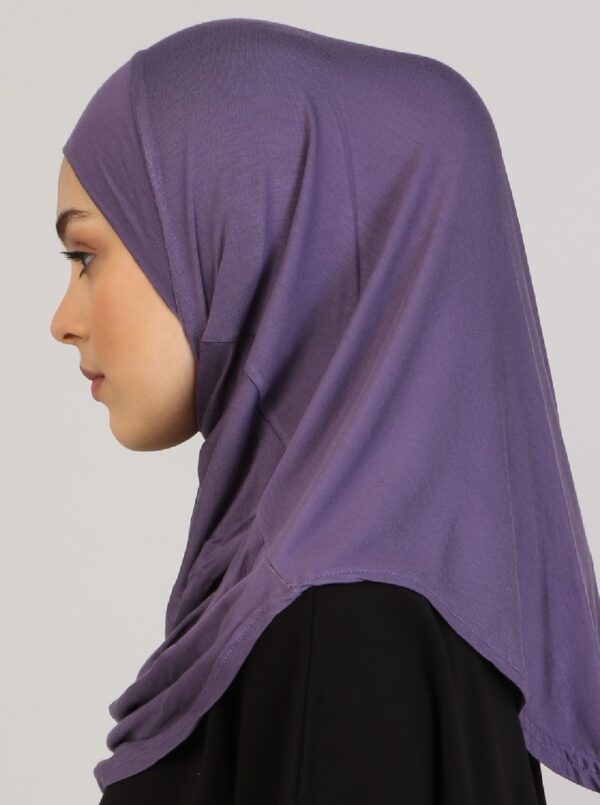 Style 1 – Plain Viscose Instant Hijab Plum #11 - Image 3