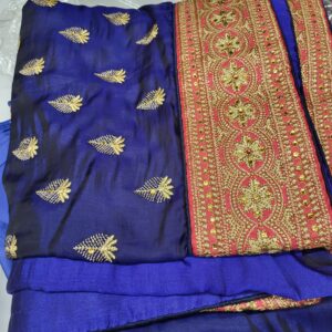 Saree with Semi Stitched Blouse & Matching Underskirts