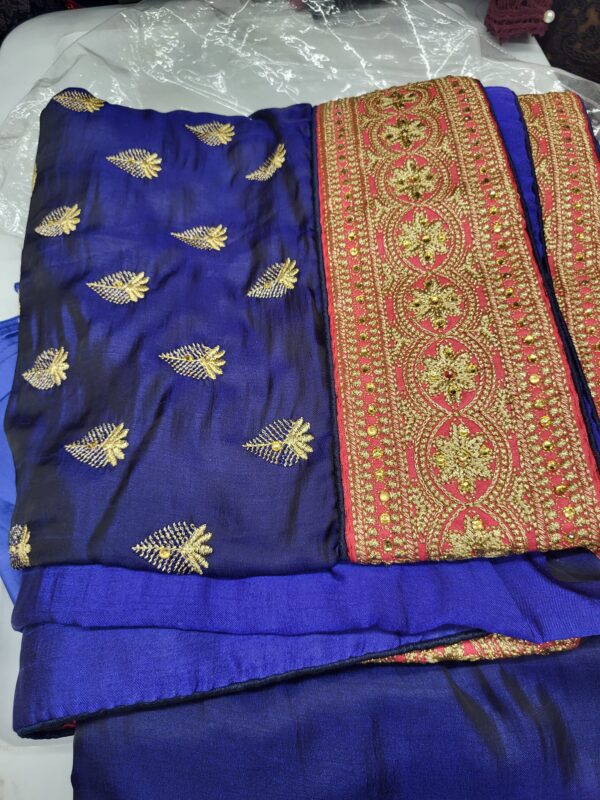 Saree with Semi Stitched Blouse & Matching Underskirts