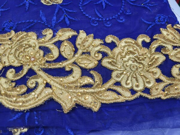 Net Saree with Semi Stitched Blouse & Matching Underskirts