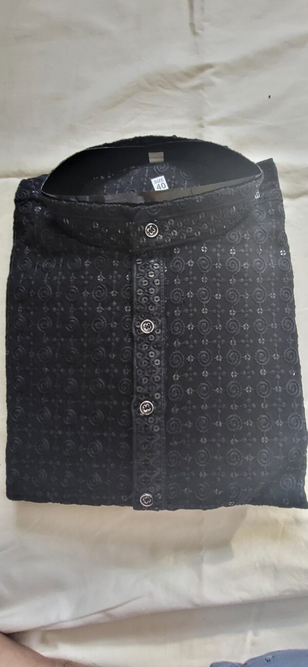 Size 40 Men Panjabi/Kurta (Top only) Black