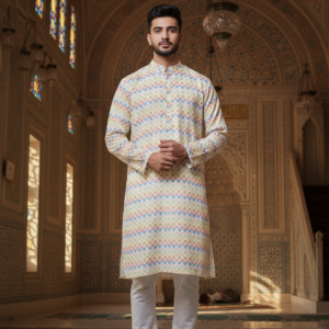 Size 42 Men Printed Kurta (Top only)