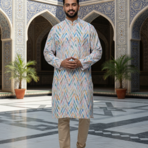 Size 42 Men Printed Kurta (Top only)