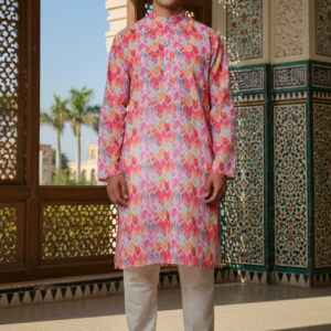 Size 42 Men Printed Kurta (Top only)