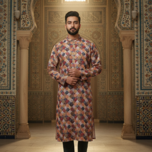Size 42 Men Printed Kurta (Top only)