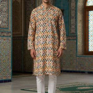 Size 42 Men Printed Kurta (Top only)