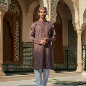 Size 42 Men Printed Kurta (Top only)