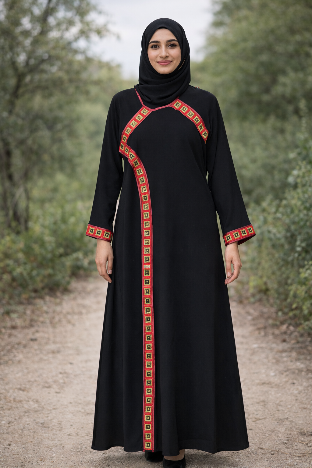 Woman Abaya- Lenght:58. Chest: 19. Sleeves : 22