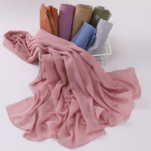 Style2 - Chiffon Embroider Scarf #01 - Image 2