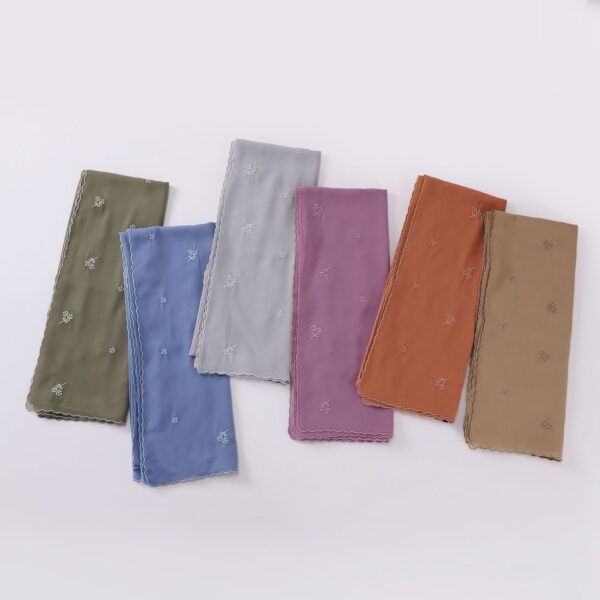 Style2 - Chiffon Embroider Scarf #01 - Image 6