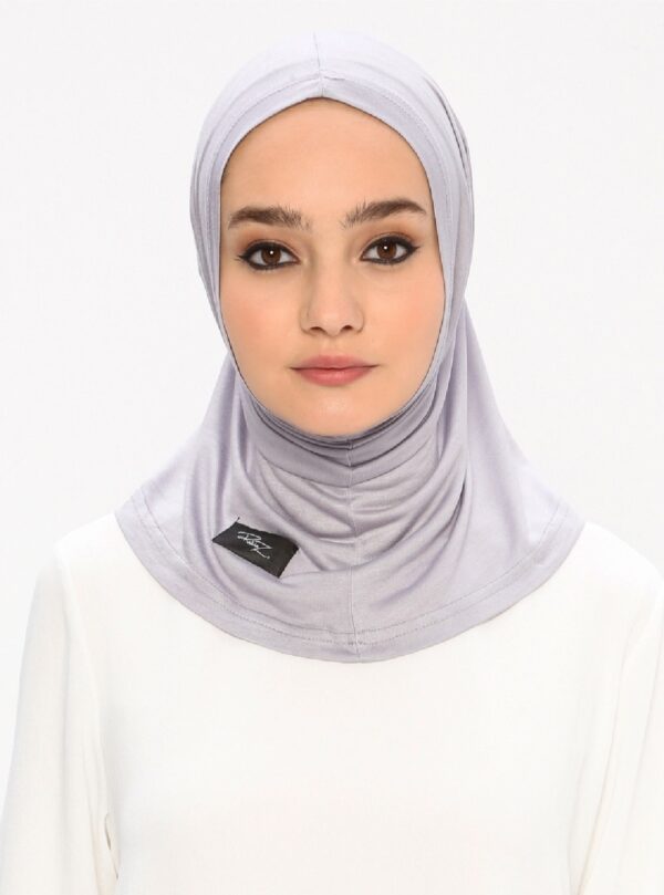 Style-6_#22 Grey Instant Hijab, Under Cap, Inner Cap