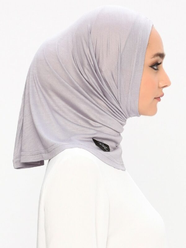 Style-6_#22 Grey Instant Hijab, Under Cap, Inner Cap - Image 4