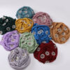 Style3 – Rhinestone/Pearl Button Shimmer Bubble Chiffon Scarf #06 - Image 3
