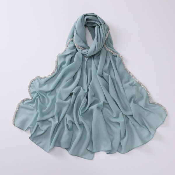 Style2 – Shiny Diamond Chiffon Scarf #08