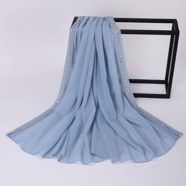 Style2 – Shiny Diamond Chiffon Scarf #07