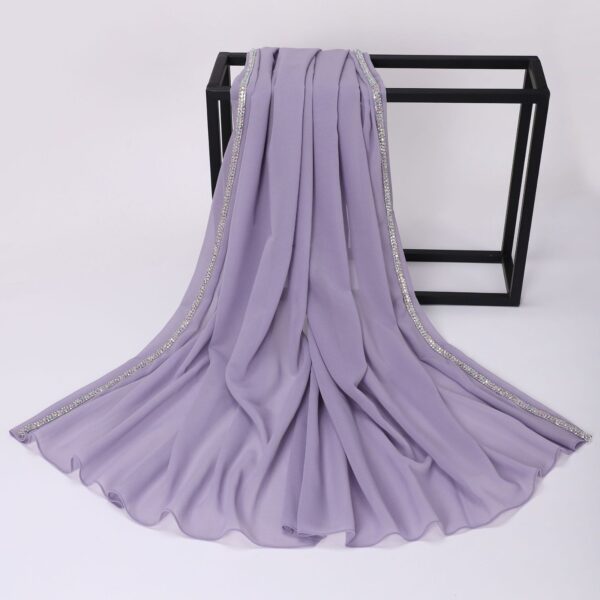 Style2 – Shiny Diamond Chiffon Scarf #06