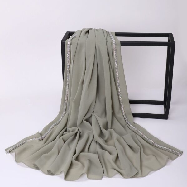 Style2 – Shiny Diamond Chiffon Scarf #05