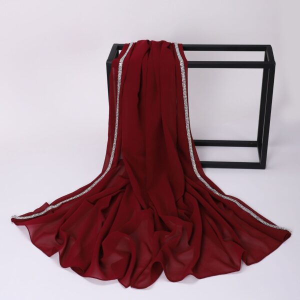 Style2 – Shiny Diamond Chiffon Scarf #04