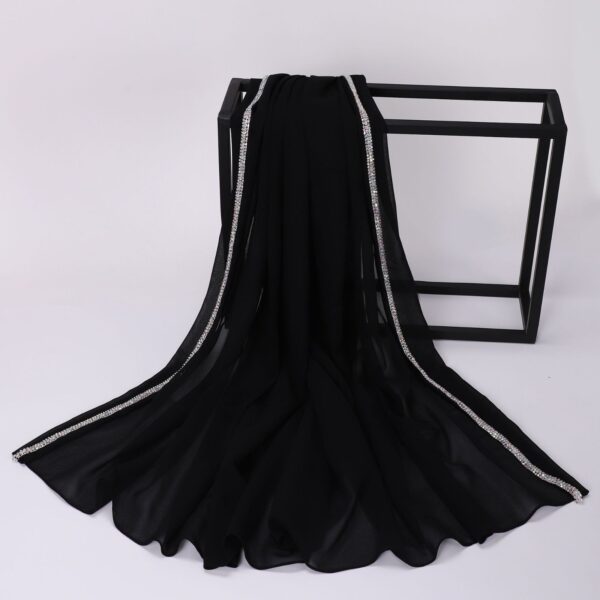 Style2 – Shiny Diamond Chiffon Scarf #01
