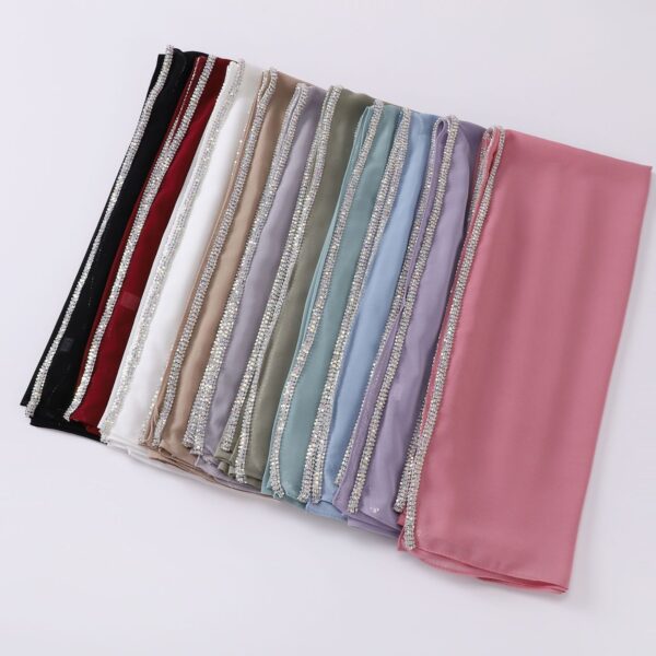 Style2 – Shiny Diamond Chiffon Scarf #06 - Image 5
