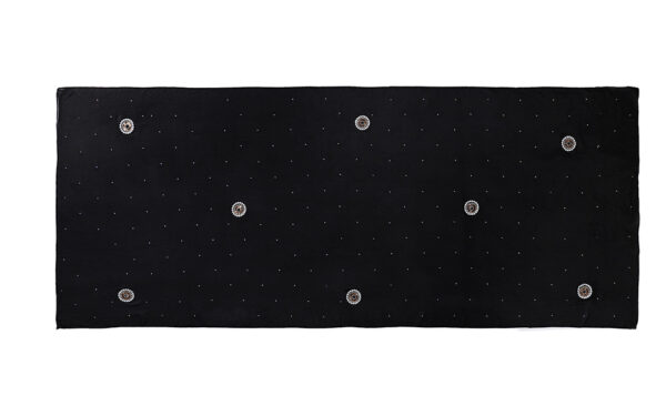 Style3 – Rhinestone/Pearl Button Shimmer Bubble Chiffon Scarf #01 - Image 2