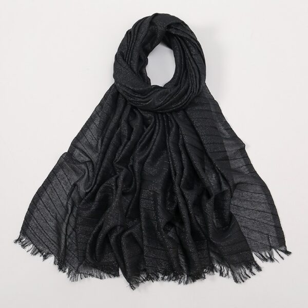 Style3 - Glitter Shimmer Wrinkle Scarf #01