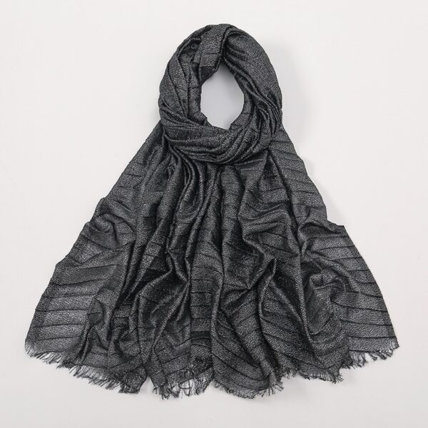 Style3 - Glitter Shimmer Wrinkle Scarf #02