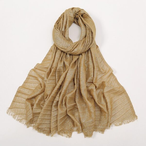 Style3 - Glitter Shimmer Wrinkle Scarf #06